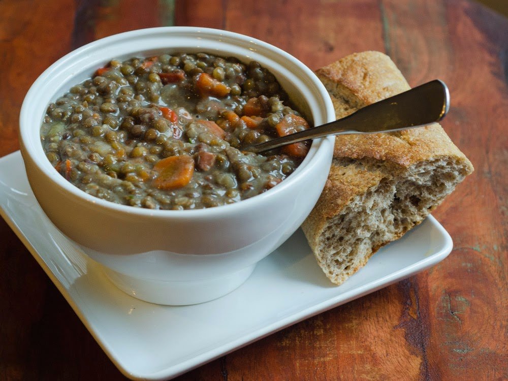 Ham Lentil and Vegetable Soup in the Pressure Cooker