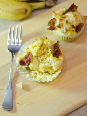 Cornbread Breakfast Muffins with Bacon and Eggs