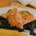 Miso Ginger Glazed Salmon Poached in Olive Oil