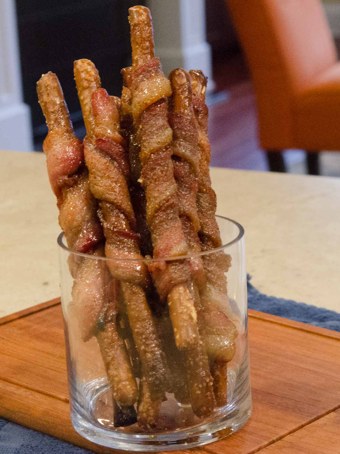 Bacon Wrapped Pretzel Rods