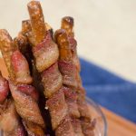 Bacon Wrapped Around Pretzels and Baked