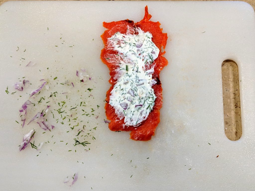Smoked Salmon Rolls Step 2