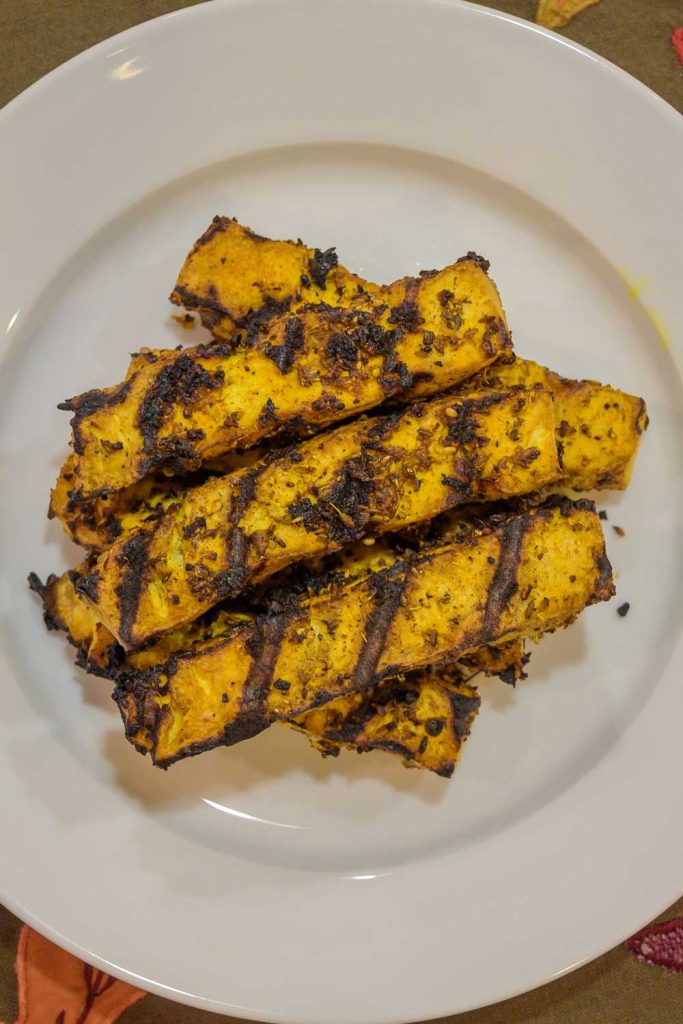 Grilled Tofu with Shawarma Marinade