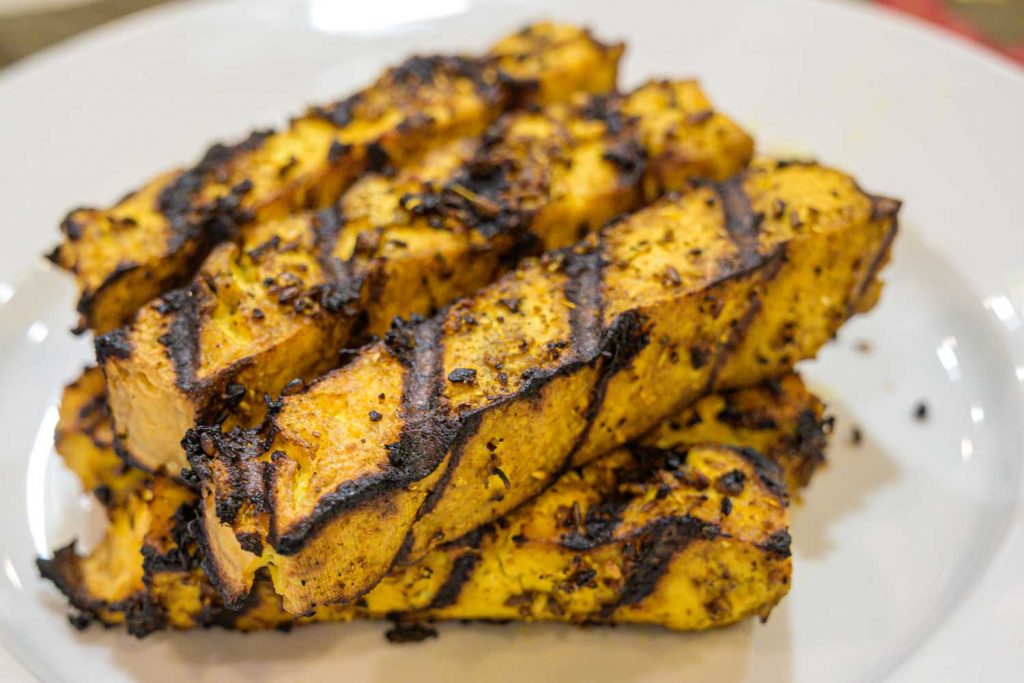 Grilled Tofu with Shawarma Marinade