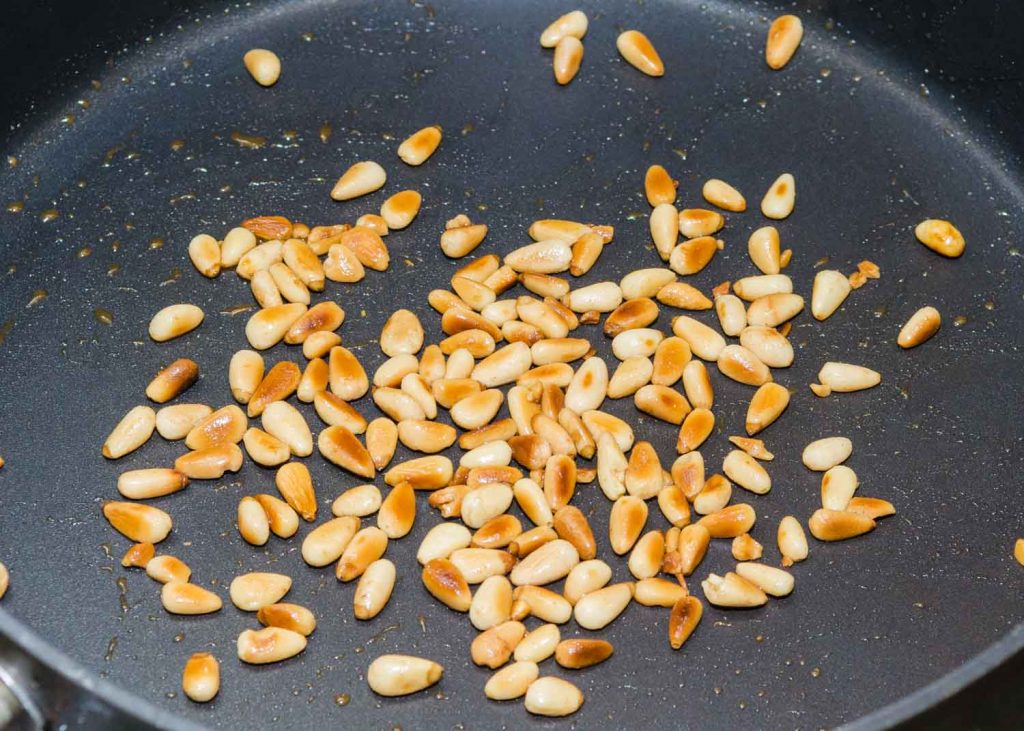 Toasting Pine Nuts in a Skillet