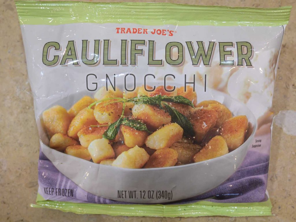 Bag of Trader Joe's Cauliflower Gnocchi