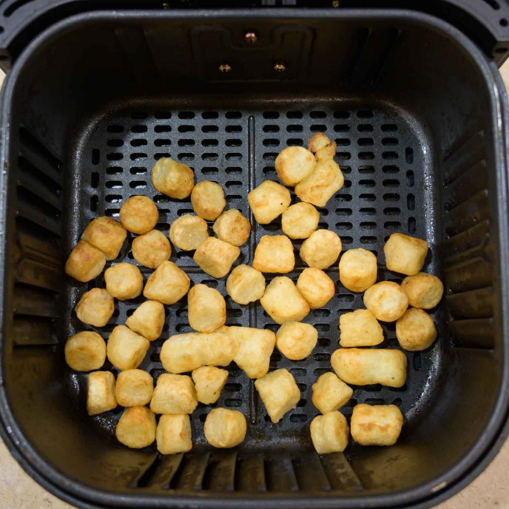Trader Joe's Cauliflower Gnocchi after being air fried